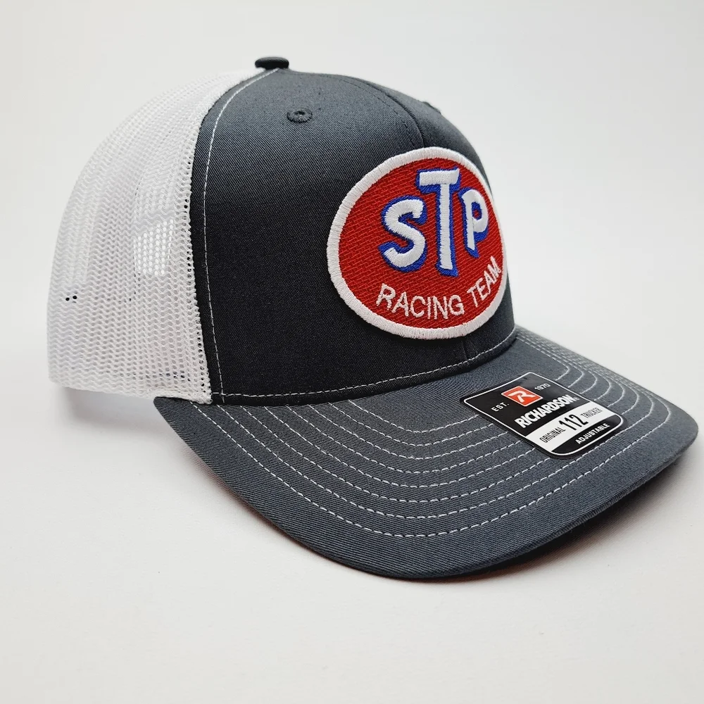 STP Racing Team Richardson 112 Trucker Mesh Snapback Cap Hat Gray